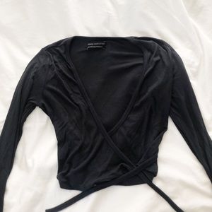 Urban Outfitters front tie cropped shirt